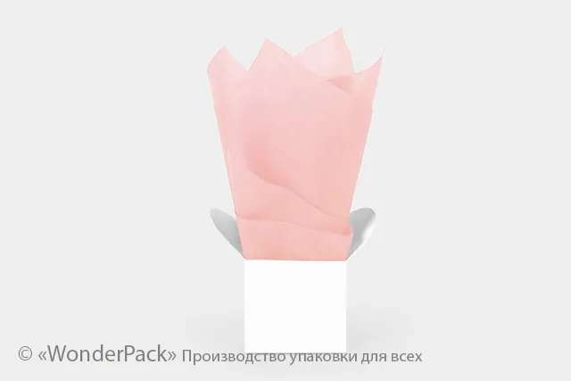 Тіш'ю, цигарковий папір для пакування. 50*70 см. Колір - персиковий