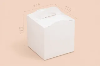 Коробка "Кубик з ручкою" №М0067-о5. Біла