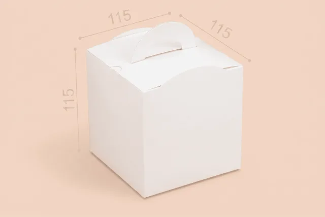 Коробка "Кубик з ручкою" №М0067-о5. Біла