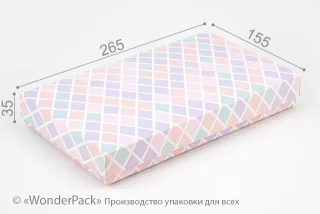 Коробка "Презент" №М0043-о5. "Ромбики"