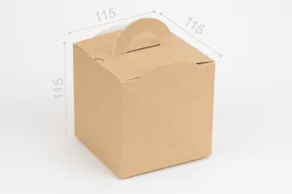 Коробка "Кубик з ручкою" №М0067-о6. Крафт