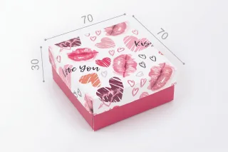 Коробка "Для біжутерії / ювелірки" №М0018-о28. "Kiss me"