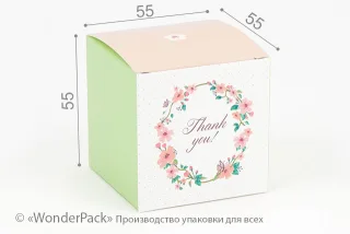 Коробка "Бонбоньєрка" №М0006-о21. "Thank you"