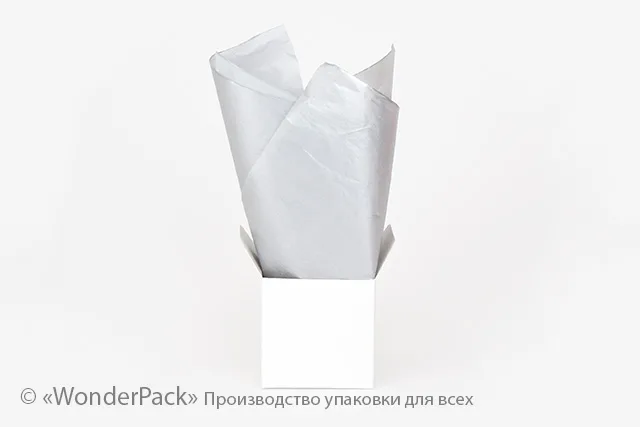 Тіш'ю, цигарковий папір для пакування. 50*70 см. Колір - срібло