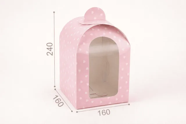 Коробка "Купол". М0056-о4. Рожева