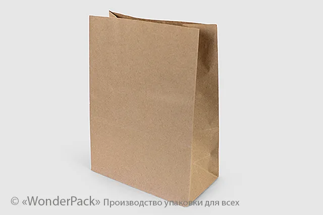 Пакети крафт. Код ПК-27. Розмір 350*260*130 мм. Бурий