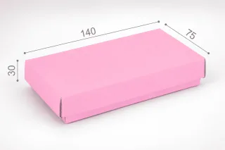 Коробка "Моцарт" №М0050-о5. Гофра 3-шарова рожева