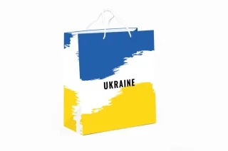 Пакет подарунковий ПР005-о8 350*310*150 мм."UKRAINE"