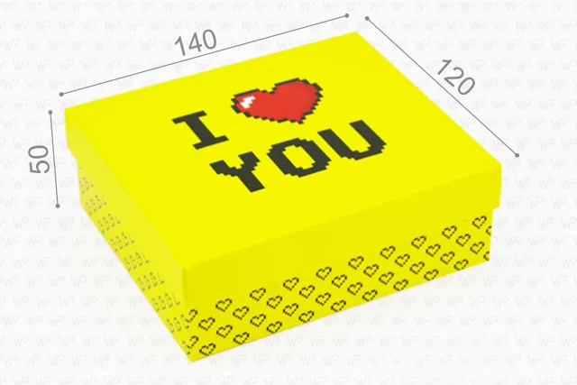 Коробка "Компакт" №М0047-о17. "I love you"