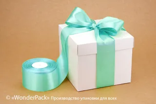 Стрічка атласна 50 мм, одностороння, колір - 8064, моток