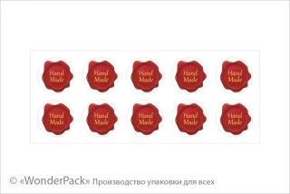 Наклейки на оракалі. 10 штук в блоці. Код НО-005. "Hand made" 2