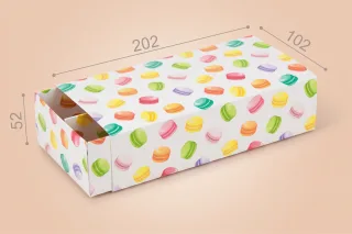 Коробка "Macaron double" №М0052-о22. "Макарони"