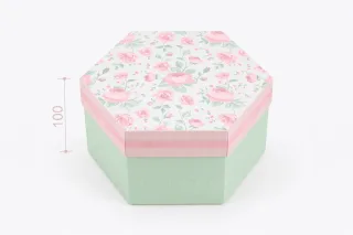 Коробка "Шестигранна" №М0066-о17. "Квіткова"