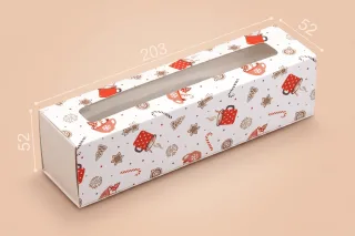 Коробка "Macaron" №М0052-о13. "Різдво" з вікном