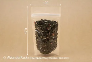 Пакет дой-пак. Код ДП-018, Розмір 170*100*30 мм, прозорий