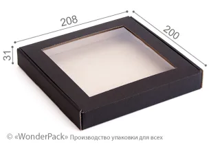 Коробка "Пряникова" №М0044-о18. 3-шарова чорна