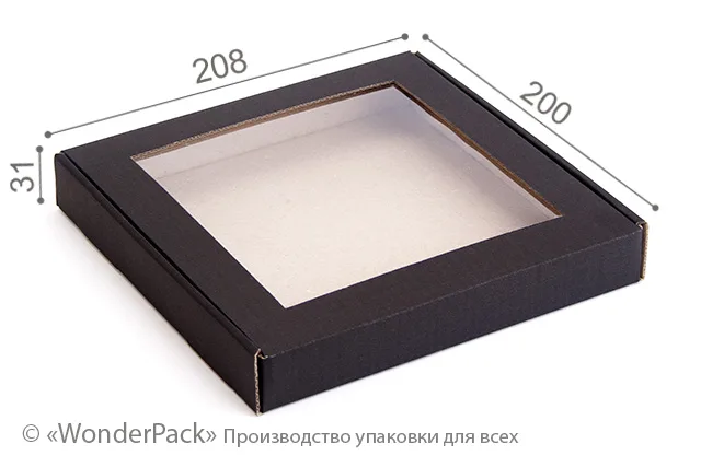 Коробка "Пряникова" №М0044-о18. 3-шарова чорна