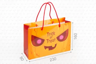 Пакет подарунковий ПР002-о20 230*160*80 мм. "Trick or treat"