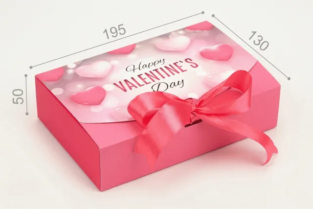 Коробка "Стильна - міні" М0028-о13. "Happy Valentine's day"