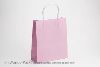 Пакети крафт. Код ПК-28. Розмір 230*200*80 мм. Світло-рожевий