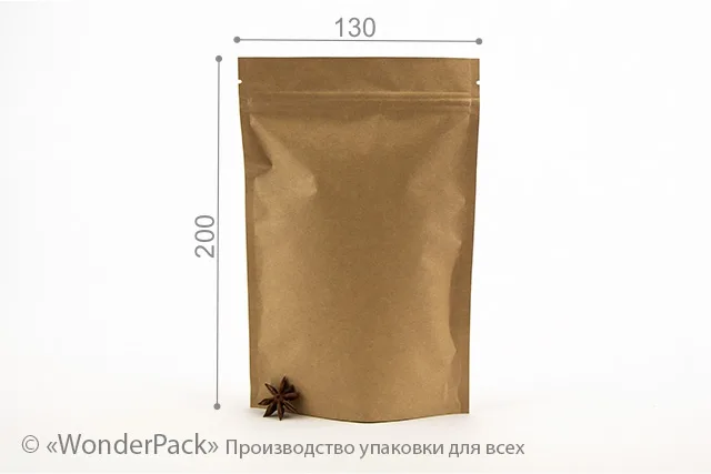 Пакет дой-пак. Код ДП-006, Розмір 200*130*32 мм