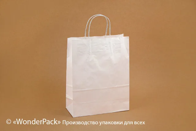 Пакети крафт. Код ПК-36. Розмір 320*250*110 мм. Білий