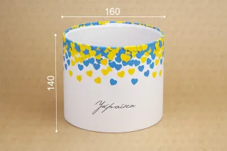 Коробка кругла для квітів "Україна"