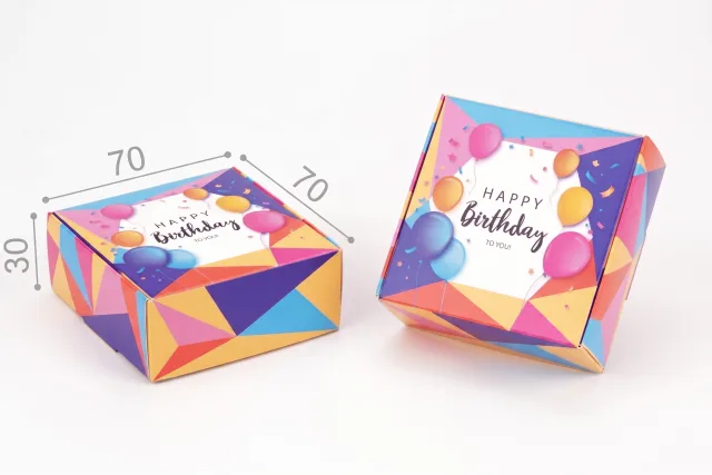 Коробка "Натуральна" №М0013-о14. "Happy birthday"