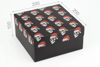 Коробка "Київ" №М0053-о32. Чорна з черепами