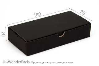 Коробка "Натуральна 2" №М0014-о27. 3-шарова чорна