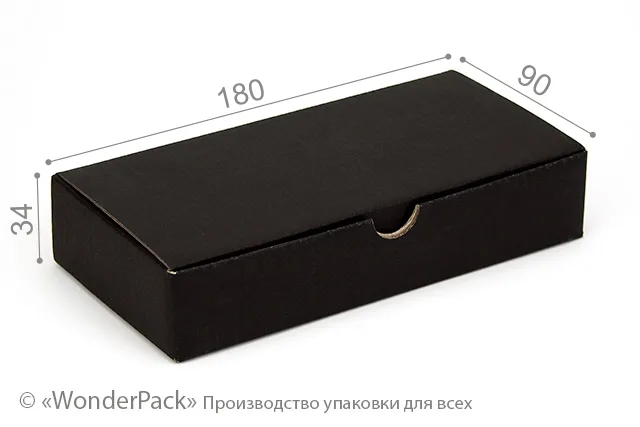 Коробка "Натуральна 2" №М0014-о27. 3-шарова чорна