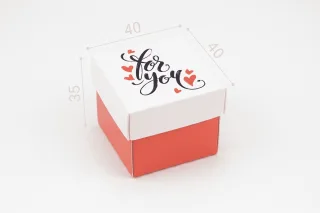 Коробка "Бусинка" №М0062-о2. "For you"