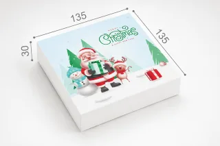 Коробка "Для 9 цукерок" №М0070-о8. "Новорічна"