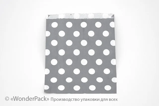 Пакети крафт. Код ПК-52. Розмір 230*170*30 мм. Крафт, горох, сірий