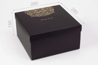 Коробка "Максі" №М0049-о12 Чорна ПРЕЗЕНТ