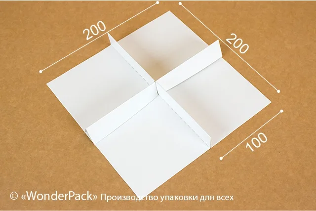 Перегородка в коробку №0044 "Пряникова". Код М0044-П1. Біла