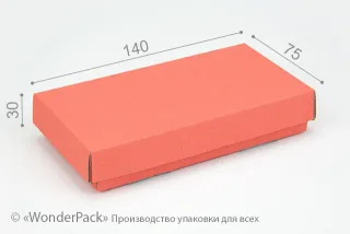 Коробка "Моцарт" №М0050-о4. Гофра 3-шарова корал