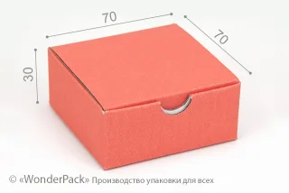 Коробка "Натуральна" №М0013-о23. 3-шарова корал