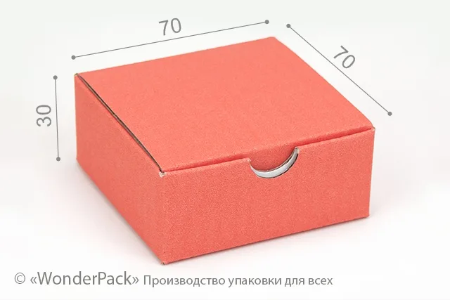 Коробка "Натуральна" №М0013-о23. 3-шарова корал