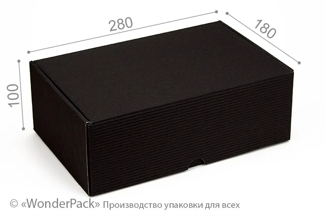 Коробка "Універсальна" №М0037-о7. 2-шарова чорна