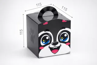 Коробка "Кубик з ручкою" №М0067-о12 "Єнот"