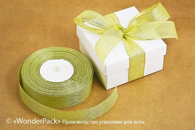 Стрічка парча 25 мм - золота, моток