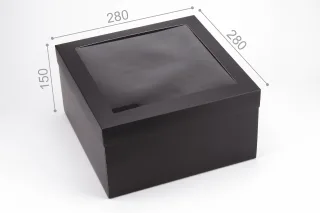 Коробка "Максі" №М0049-о19 "Чорна з вікном"