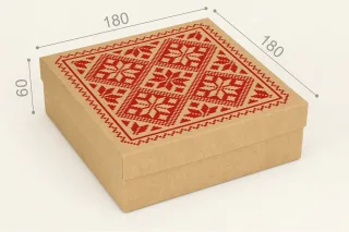 Коробка "Баварія" №М0033-о17. Крафт з шовком
