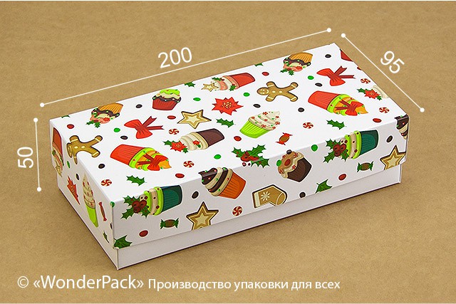 Коробка "Пенал" №М0008-о36. "Зимові солодощі"