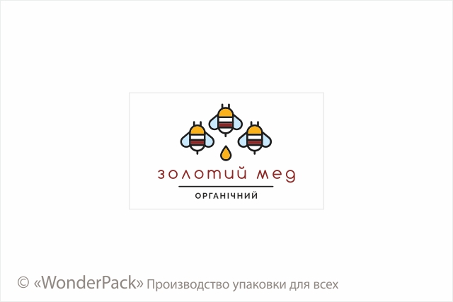 Наклейки на папері. 4 штуки в блоці. Код НБ-058. "Золотий мед" - 1