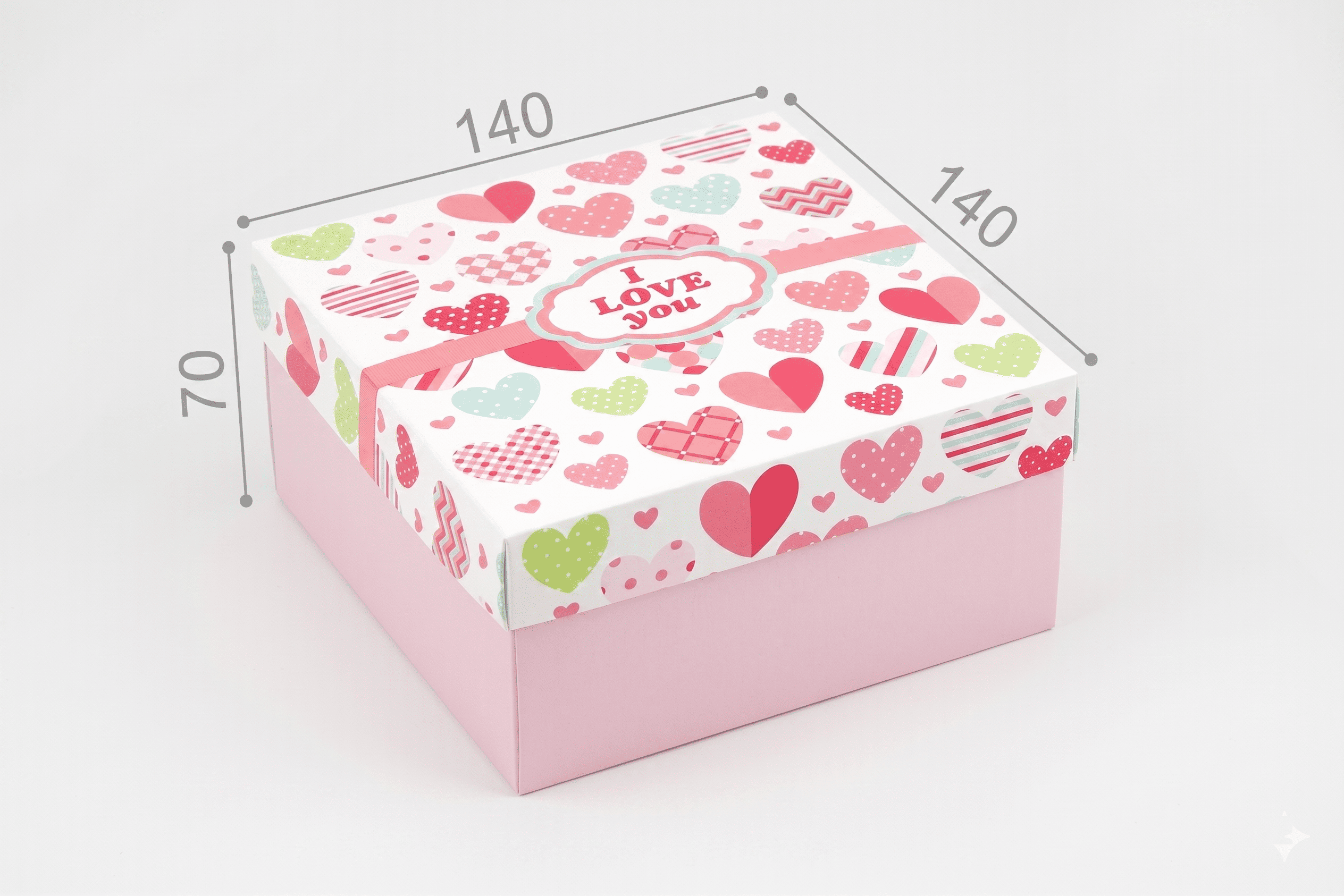 Коробка "Подарункова" №М0027-о21. "I love you"
