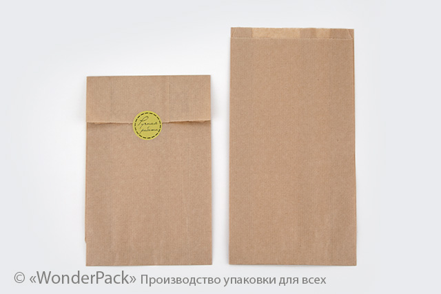 Пакеты крафт. Код ПК-41. Размер 270*40*50 мм. Бурый полосатый