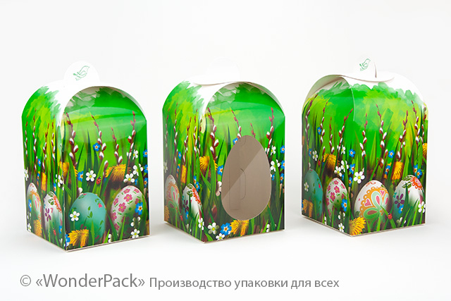 Коробка "Пасхальна" №М0042-о4. Зелена - 3