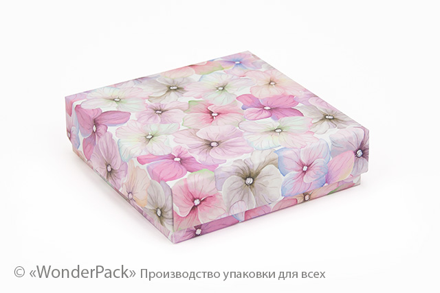 Коробка "Квадро" №М0023-о17. "Гортензія" - 1